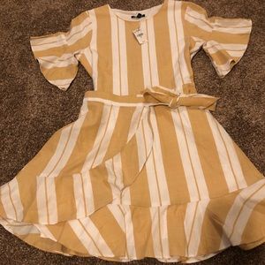 Express yellow striped dress